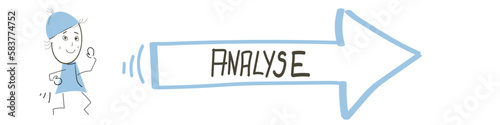 Analyse Pfeil Band Banner Text Freiraum 