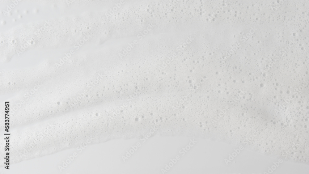 Obraz premium Abstract background white soapy foam texture. Shampoo foam with bubbles