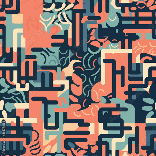 Expressive thought method - Abstract Mindset Seamless Pattern