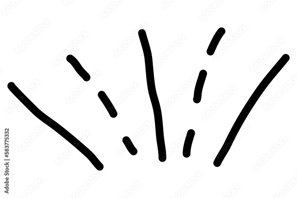 Hand draw doodle, lines showing concentrated lines, awareness, sun rays, surprises. Vector illustration Hand draw doodle, lines showing concentrated lines, awareness, sun rays, surprises. Vector illustration