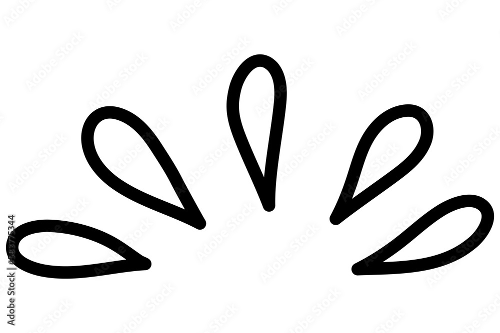 Hand draw doodle, lines showing concentrated lines, awareness, sun rays, surprises. Vector illustration Hand draw doodle, lines showing concentrated lines, awareness, sun rays, surprises. Vector illustration