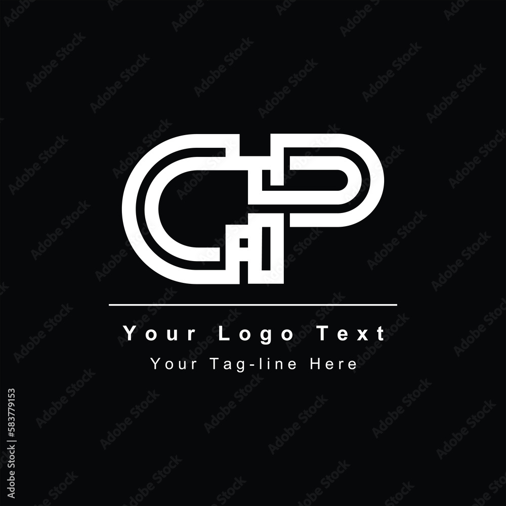 initial CP or PC design logo icon initial CP or PC design logo icon