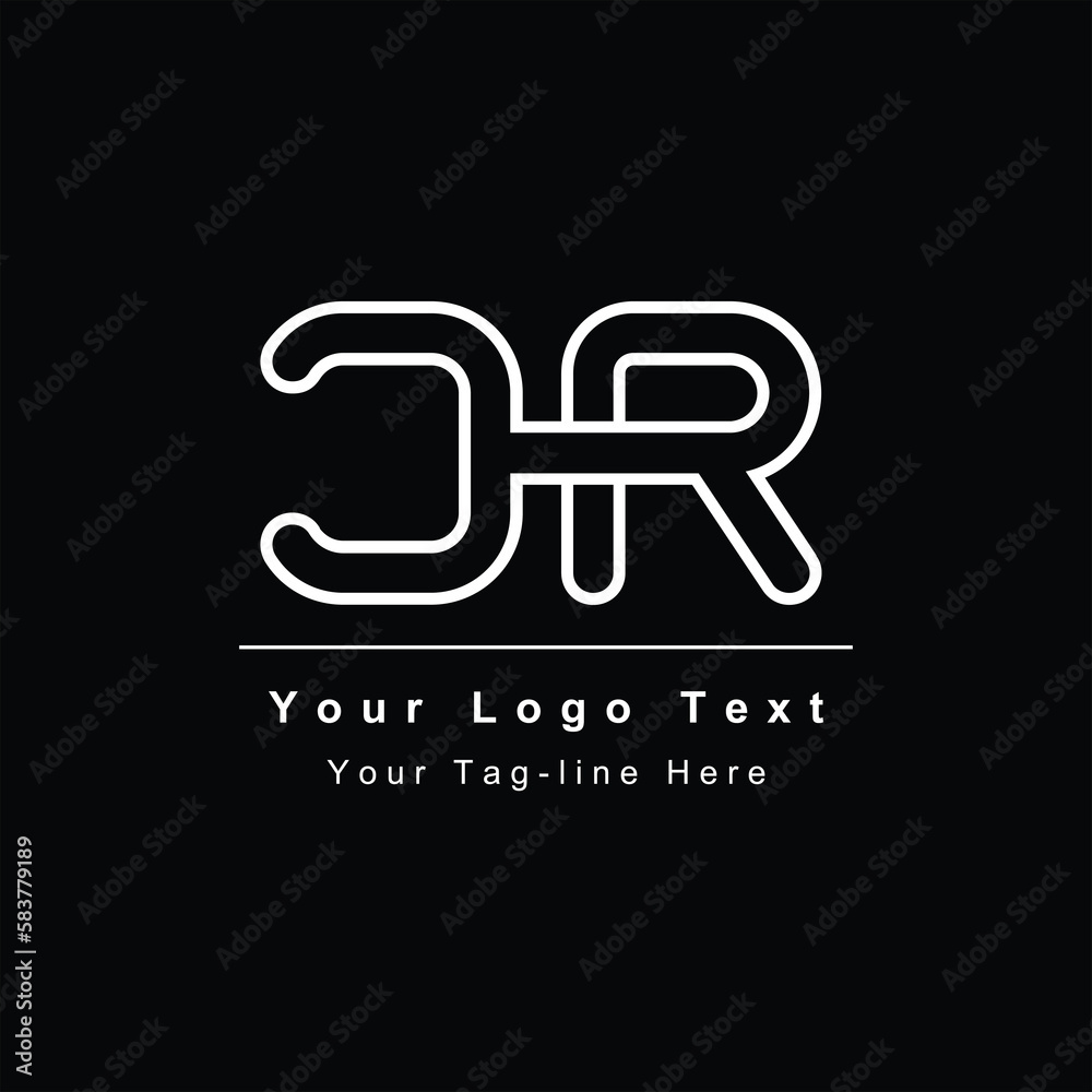 CR RC initial based Alphabet icon logo
