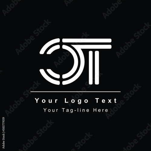 CT TC initial based Alphabet icon logo