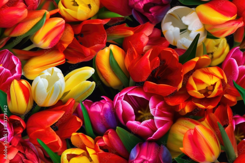 Spring Mixed Colorful Tulip Tulips Flower Flowers Seamless Repeating Repeatable Texture Pattern Tiled Tessellation Background Image Spring Mixed Colorful Tulip Tulips Flower Flowers Seamless Repeating Repeatable Texture Pattern Tiled Tessellation Background Image