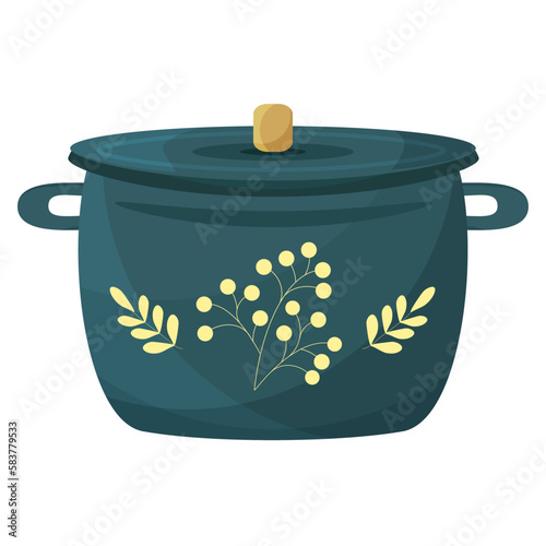 Blue pan vector