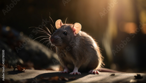a rat in the sun looking for food © The animal shed 274