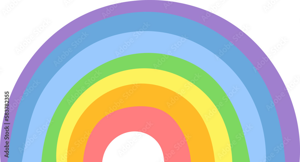 rainbow weather icon in flat style isolated vector rainbow weather icon in flat style isolated vector