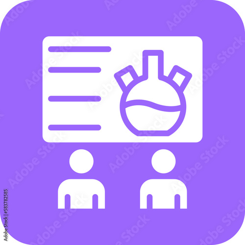 Vector Design Chemistry Seminar Icon Style