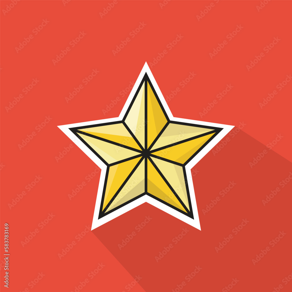 Illustration of Christmas Star in Flat Design Illustration of Christmas Star in Flat Design