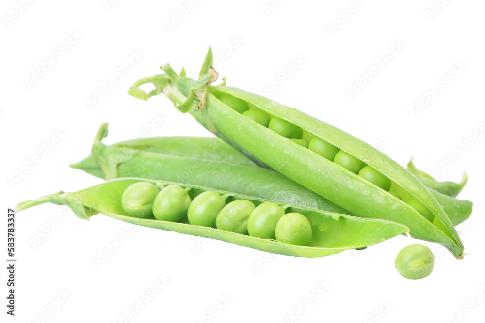 Green peas isolated 