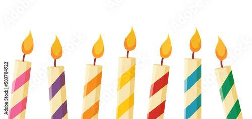 colorful birthday candles illustration 