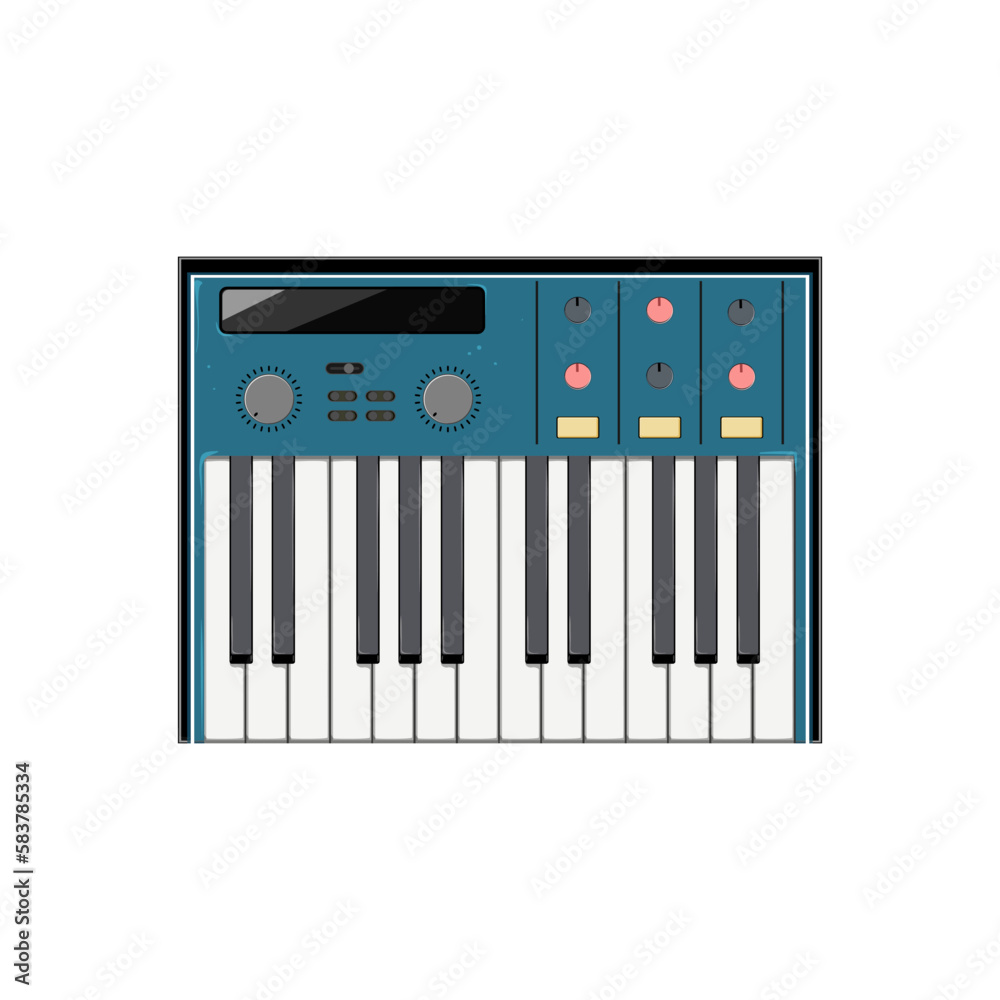 music synthesizer audio cartoon vector illustration music synthesizer audio cartoon vector illustration