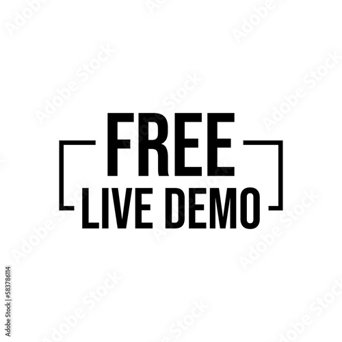 Free Live Demo Education Icon Label Design Vector