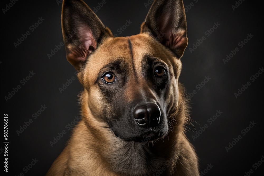 Discover the Intense Loyalty and Fearless Courage of Belgian Malinois Dogs on a Dark Background