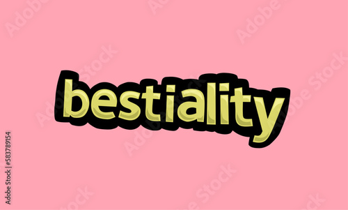 bestiality writing vector design on a pink background photo