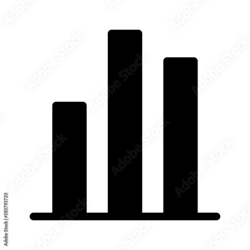 icon chart  graph  chart bars  currency chart. editable file and color