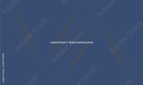 bright blue background with abstract gold lines, modern background