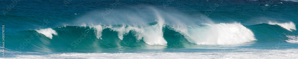 Panorama of wave breaking