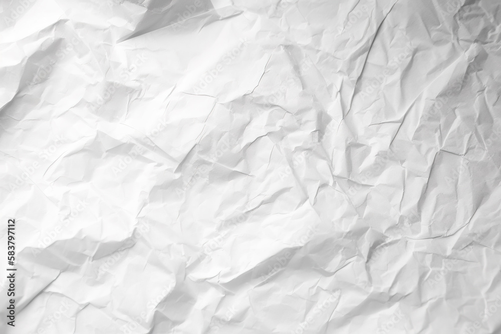 Design space white crumpled paper textured background. Created with Generative AI Technology Design space white crumpled paper textured background. Created with Generative AI Technology