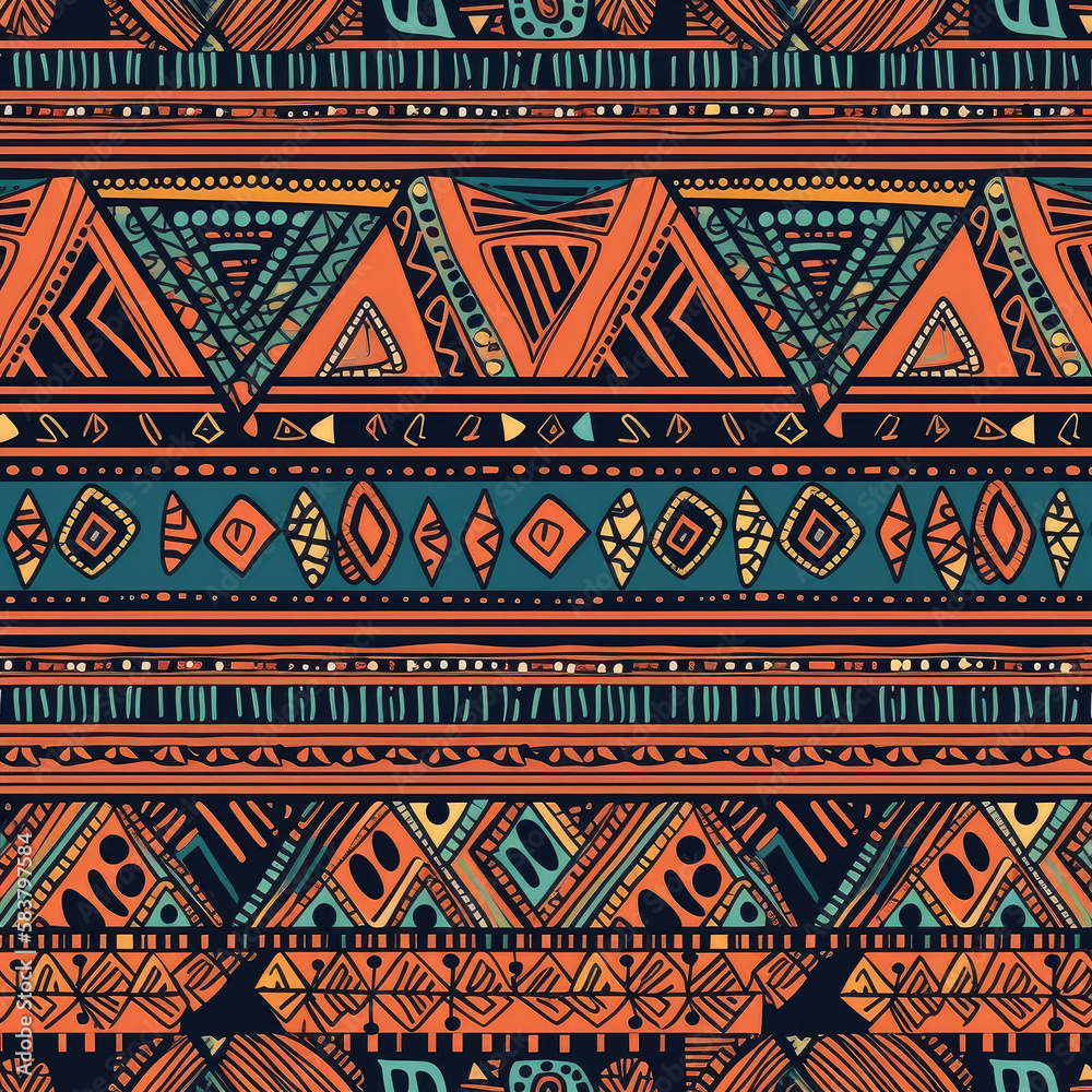 African tribal pattern Illustration AI Generative. African tribal pattern Illustration AI Generative.