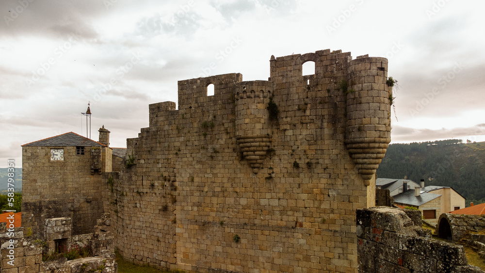 The ruins of an ancient castle in Castro Caldelas, Galicia-Spain.