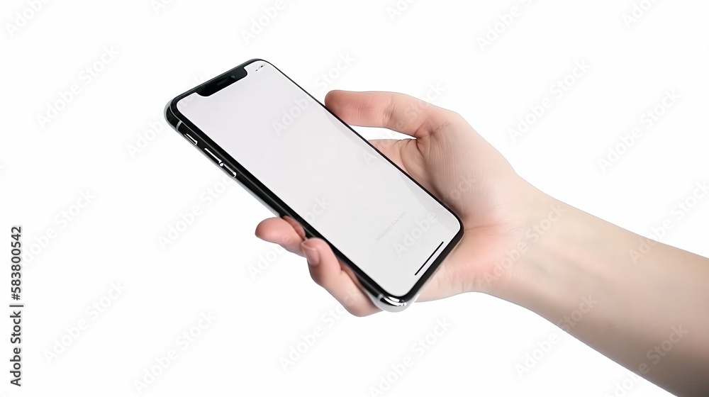 Φωτογραφία Mokup - Digital Connection - Holding a Blank Smartphone Screen