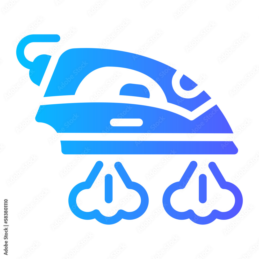 steam iron gradient icon steam iron gradient icon