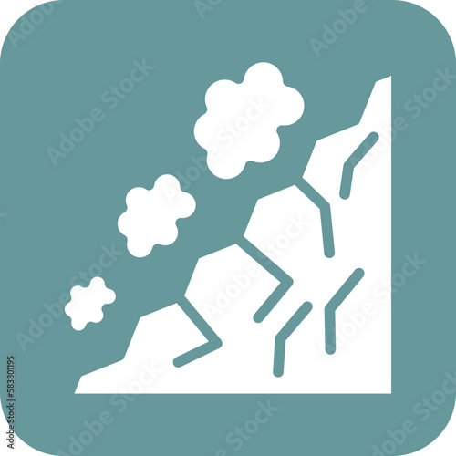 Vector Design Snow Avalanche Icon Style