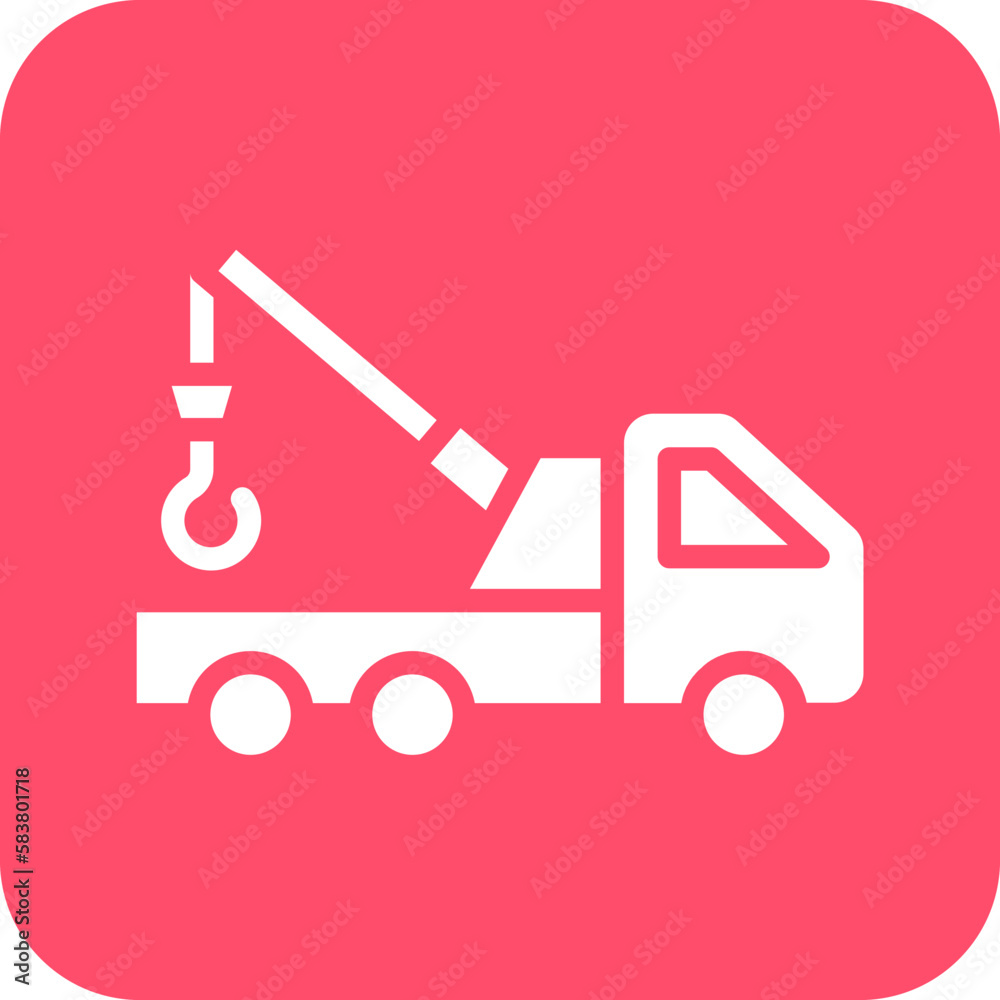 Vector Design Tow Truck Icon Style