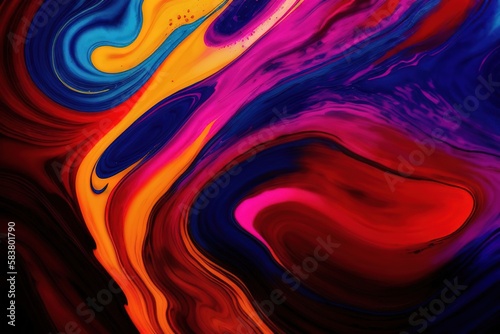 Abstract background texture iridescent bursts, swirling shapes, generative ai.