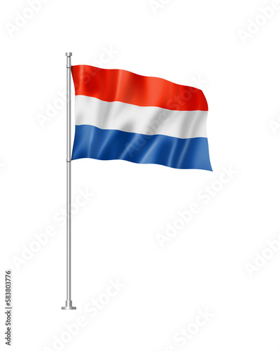 Netherlands flag isolated on white