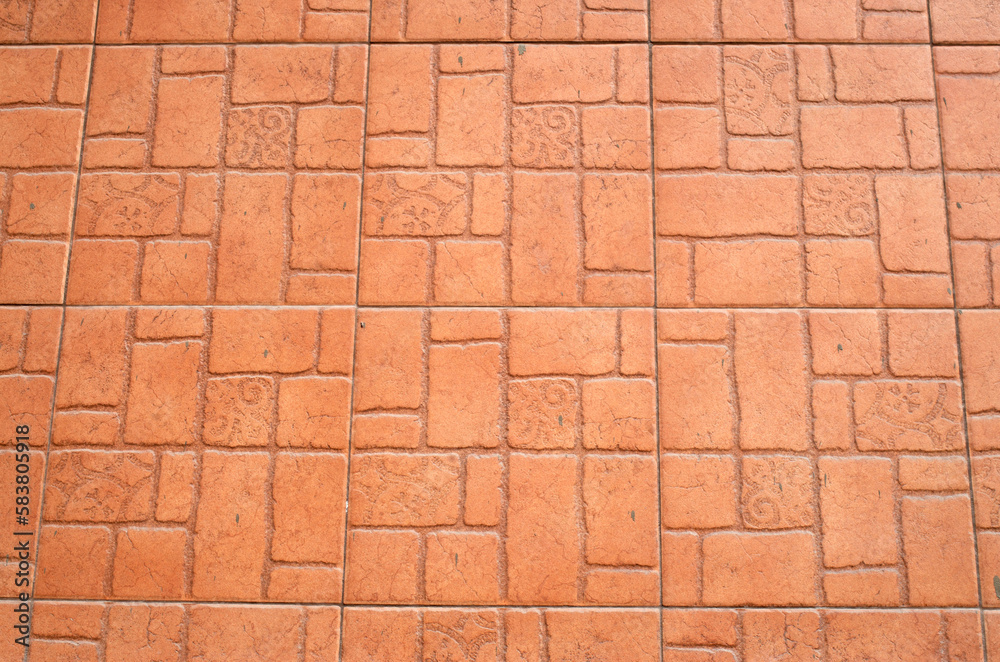 Obraz premium Light brown cladding tiles imitating stone on wall close