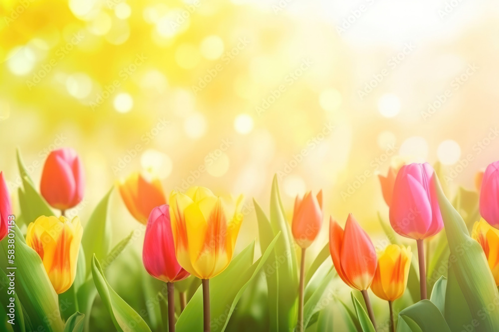 tulpen frühling sonne licht saison banner tulpen frühling sonne licht saison banner