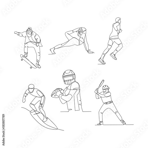Sportsman vector illustration