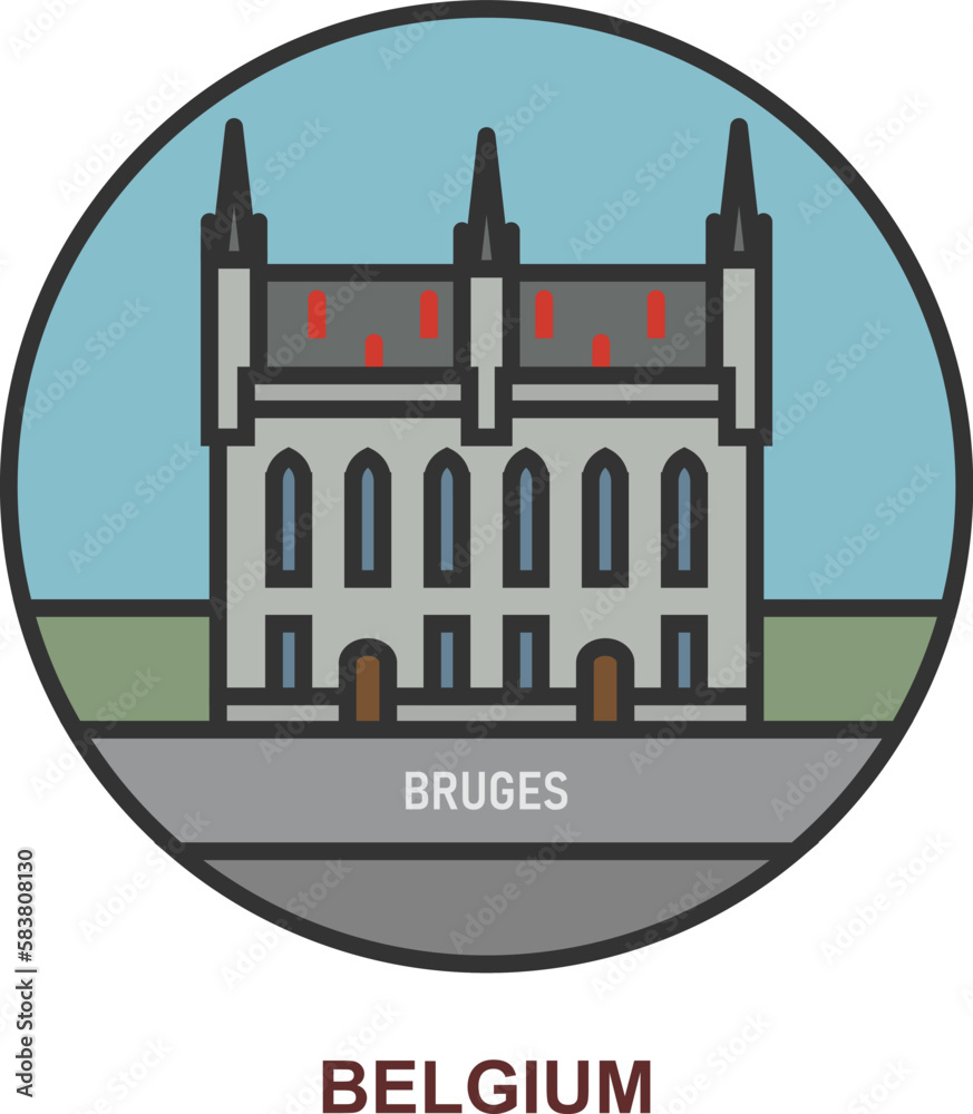 Bruges. Cities and towns in Belgium