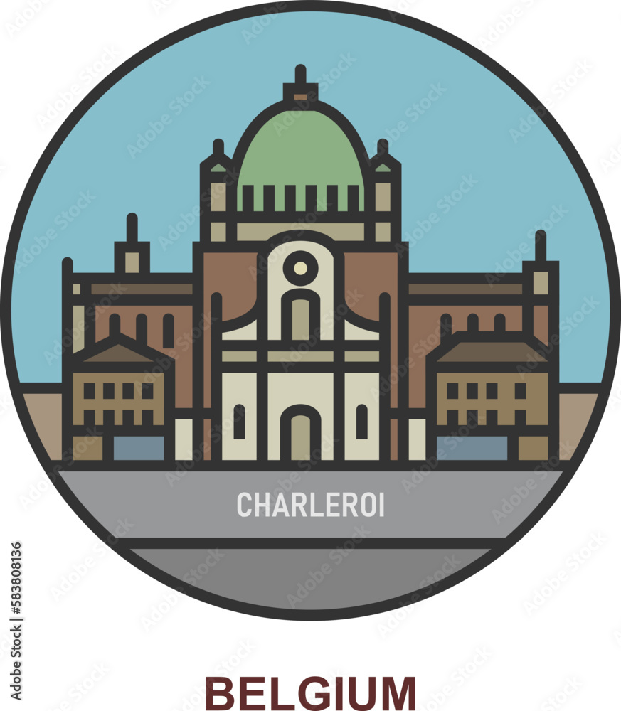 Charleroi. Cities and towns in Belgium