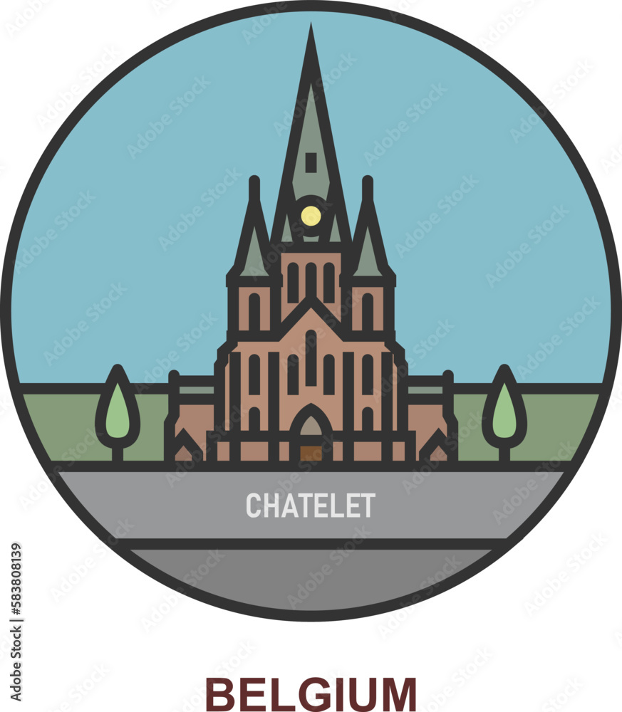 Chatelet. Cities and towns in Belgium