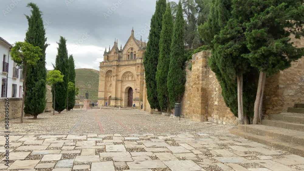 Touring the monumental city of Antequera in Malaga, for its citadel and its majestic royal collegiate church of Santa Maria, a Renaissance and Baroque church with cobbled streets. Touring the monumental city of Antequera in Malaga, for its citadel and its majestic royal collegiate church of Santa Maria, a Renaissance and Baroque church with cobbled streets.