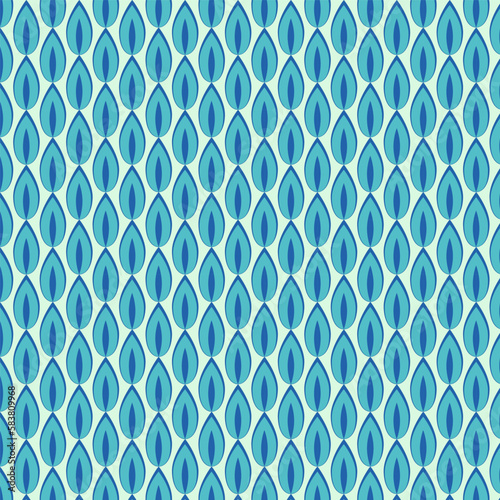 seamless pattern of blue and white circles