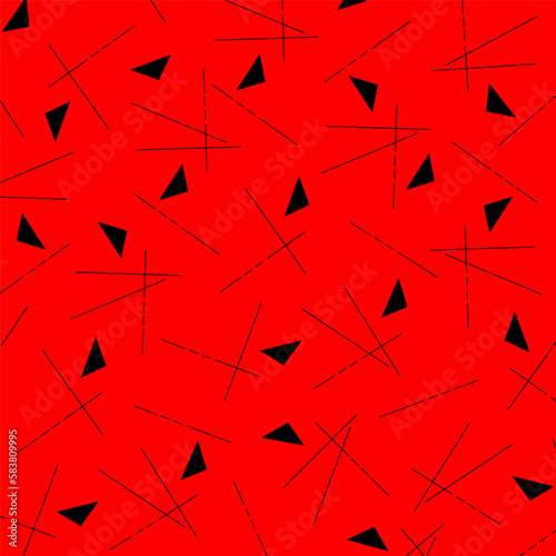 pattern with red and white arrows