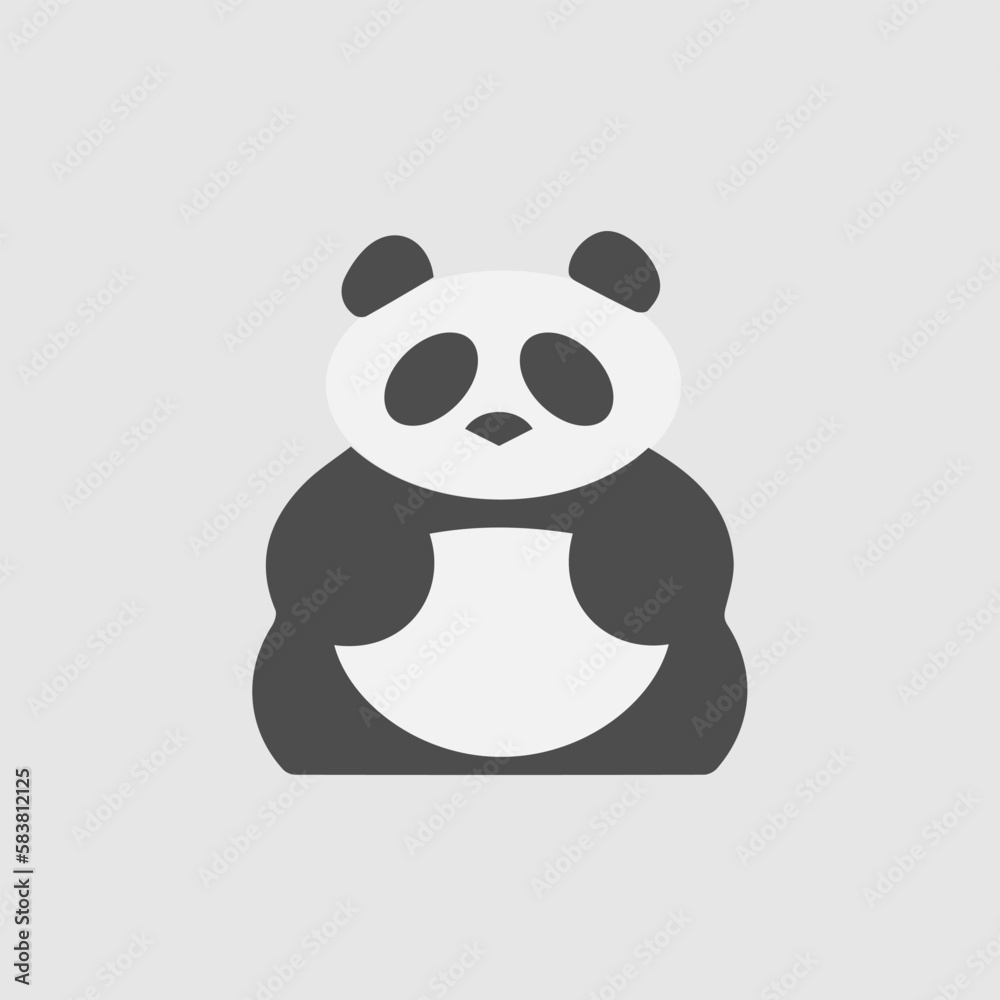 Fototapeta premium Panda vector icon eps 10. Simple isolated illustration.
