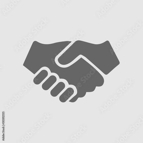 Partnership vector. Handshake icon eps 10. Hands shaking. Businessman deal agreement sign symbol.