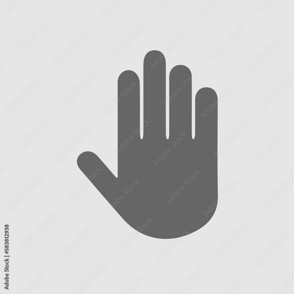 Stop hand vector icon. Vector illustration EPS 10. Stop hand vector icon. Vector illustration EPS 10.