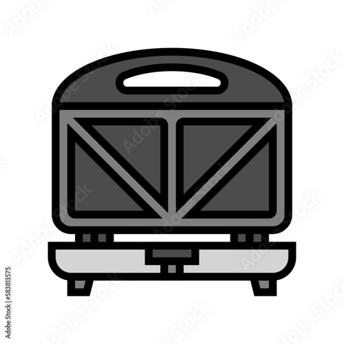 sandwich maker home accessory color icon vector illustration