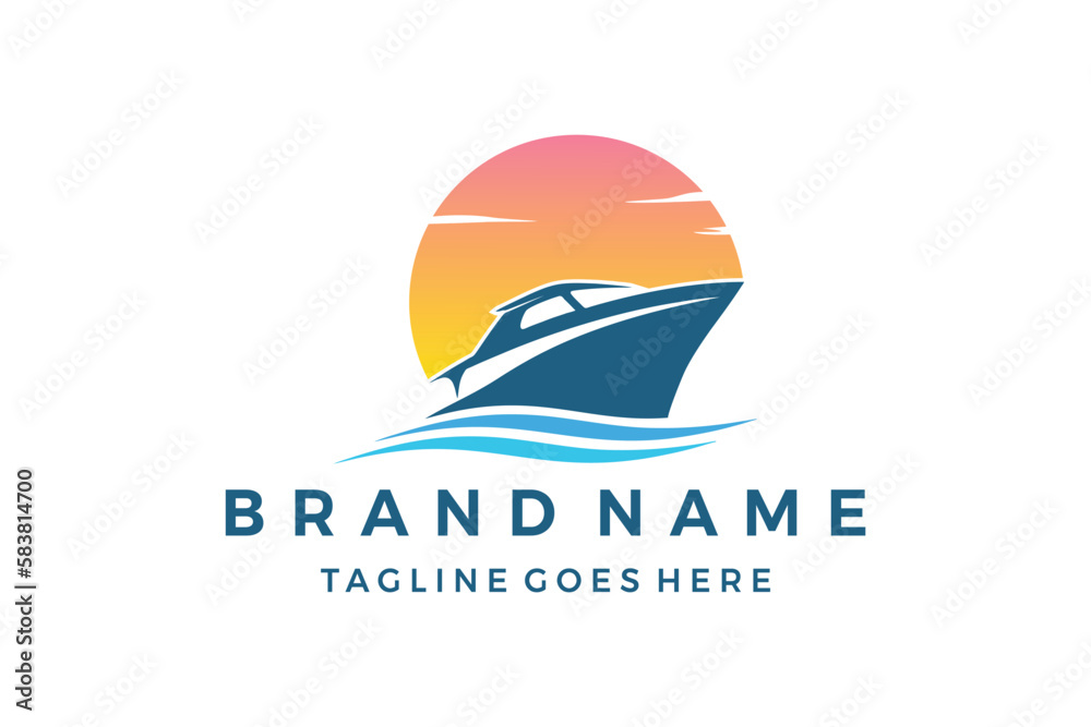 Yatch and Boat Logo design Yatch and Boat Logo design