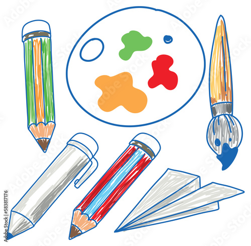 Set of painting tools