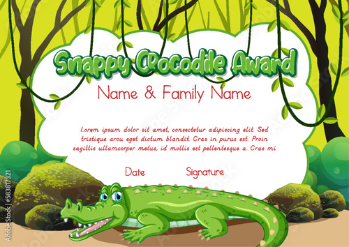 Certificate for kids template with customizable design with playful fonts