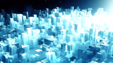Modern hi-tech, science, futuristic technology concept. Abstract digital high tech city design Background. Generative AI