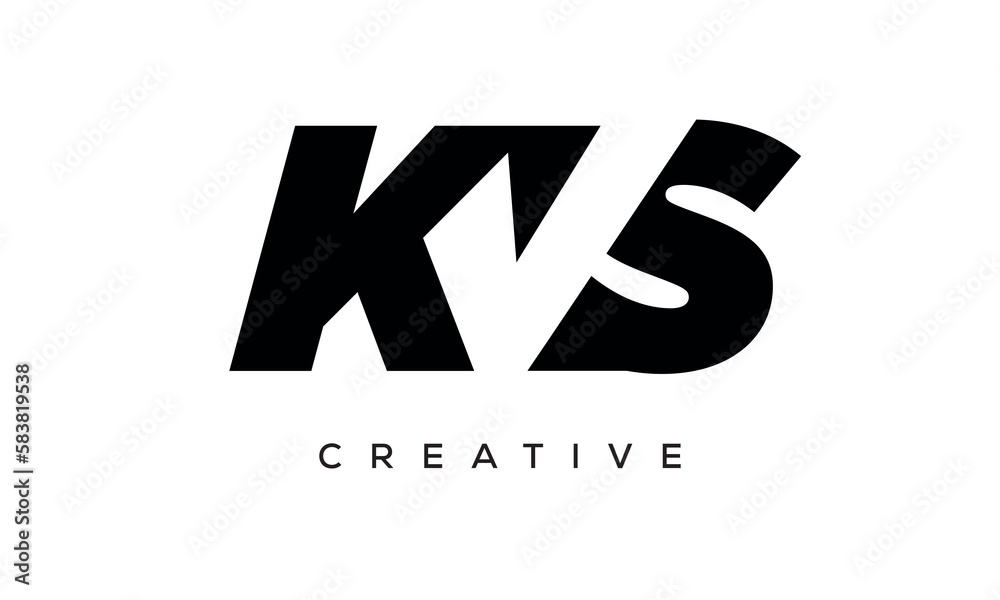 KVS letters negative space logo design. creative typography monogram vector KVS letters negative space logo design. creative typography monogram vector